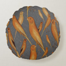 British Yorkshire Canary Grey Brocade Background