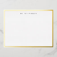 Britney Gold Foil Border Personalised Stationery