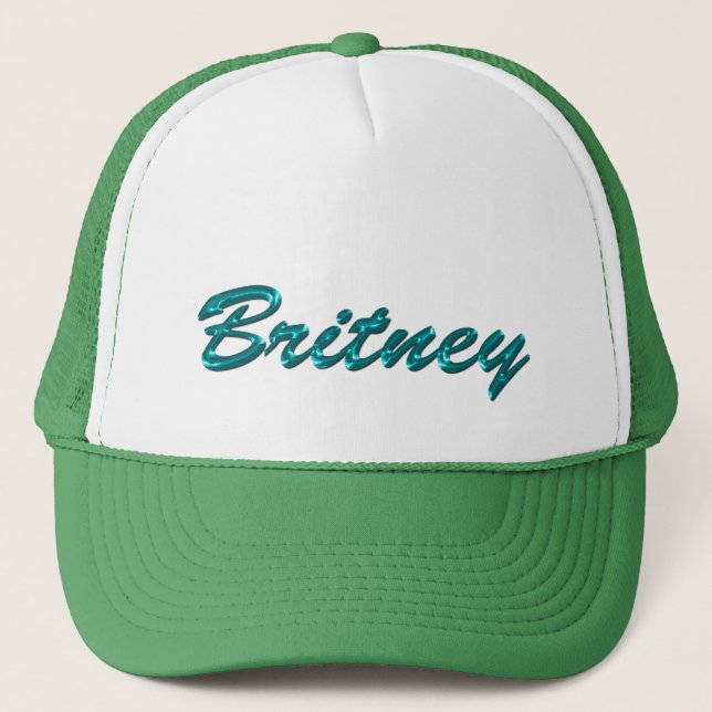 BRITNEY Name Branded Personalised Gift Hat (Front)