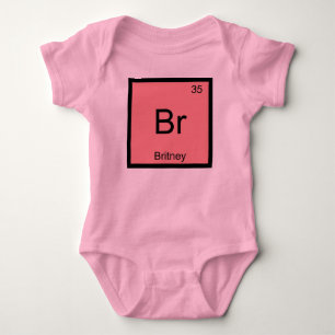 Britney Name Chemistry Element Periodic Table Baby Bodysuit