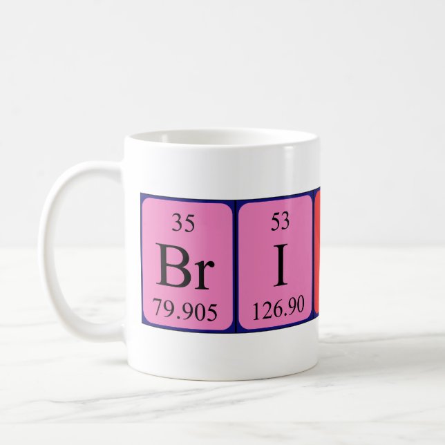Britni periodic table name mug (Left)