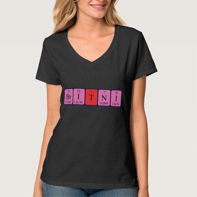 Britni periodic table name shirt (Front)