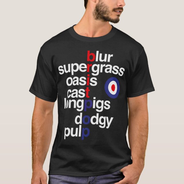 Britpop Bands T-Shirt (Front)