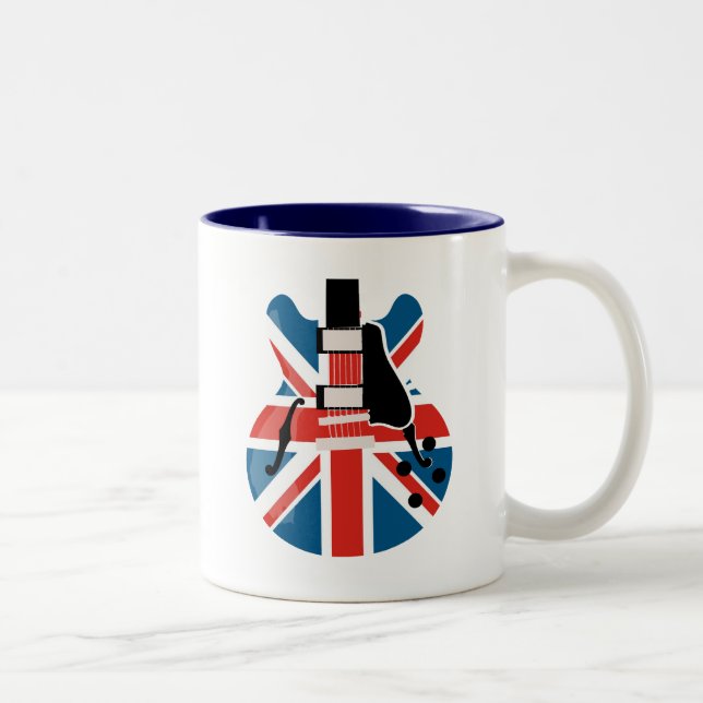 Britpop Guitar Two-Tone Coffee Mug (Right)