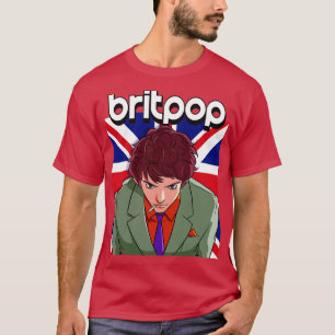 Britpop Mod Suit 90s Rock Guitar Music Lovers T-Shirt