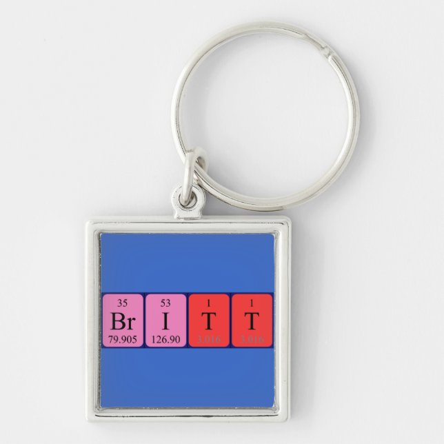 Britt periodic table name keyring (Front)