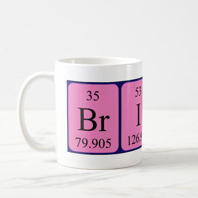 Britt periodic table name mug (Left)