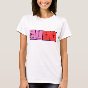 Britt periodic table name shirt