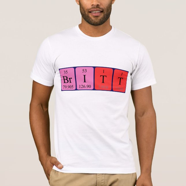 Britt periodic table name shirt (Front)