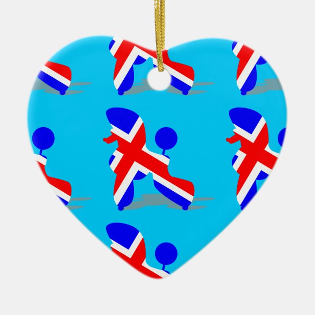 Britt poodle ceramic tree decoration (Front)