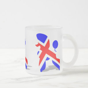 Britt poodle frosted glass coffee mug