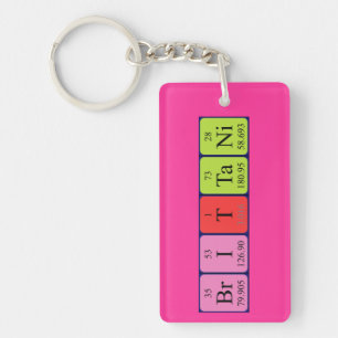 Brittani periodic table name keyring