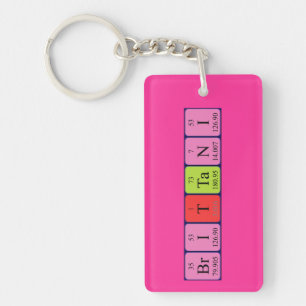 Brittani periodic table name keyring