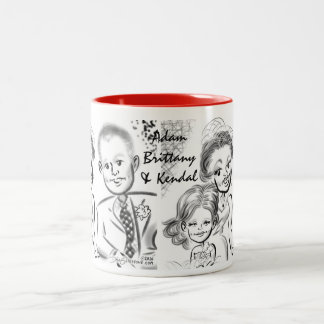Brittany & Adam's Wedding Caricature Mug 2014