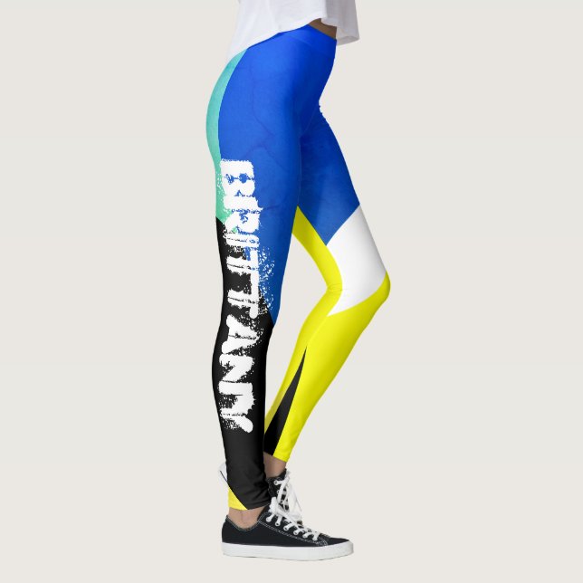 Brittany Add Your Name Abstract Art Leggings (Right)