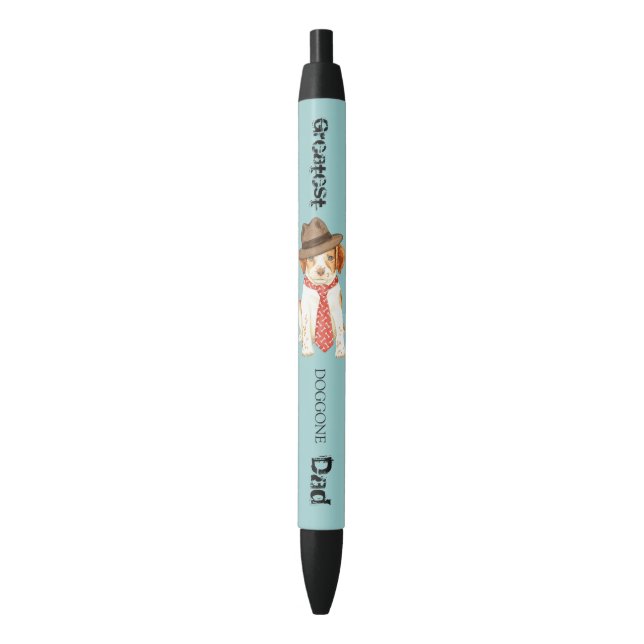 Brittany Dad Black Ink Pen (Front Vertical)