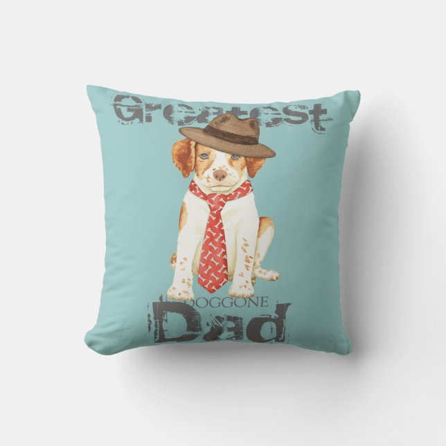Brittany Dad Cushion (Front)