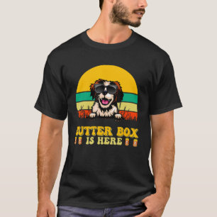 Brittany Dog Butter Box Is Here Father s Day T-Shirt