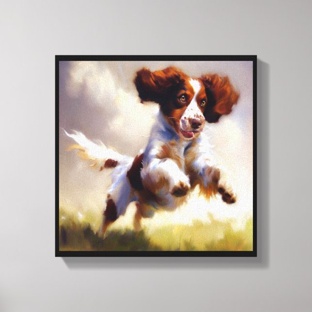 Brittany Dog  Canvas Print (Front)