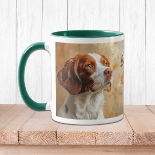 Brittany Dog Impressionistic Paint Mug
