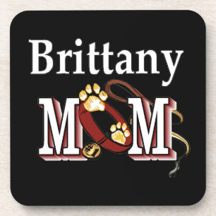 Brittany Dog MOM Coaster
