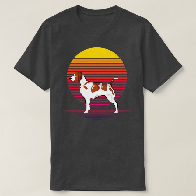 Brittany Dog Vapour T-Shirt (Design Front)