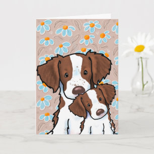 Brittany Dogs Mothers Day Card