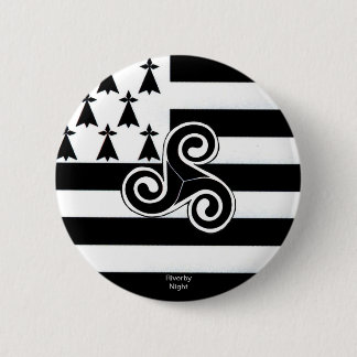 Brittany Flag (Breton) 6 Cm Round Badge