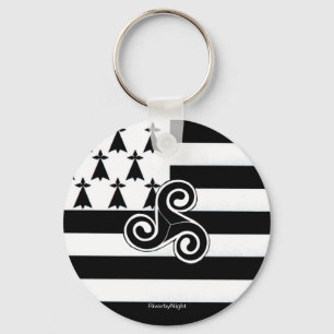 Brittany Flag (Breton) Key Ring