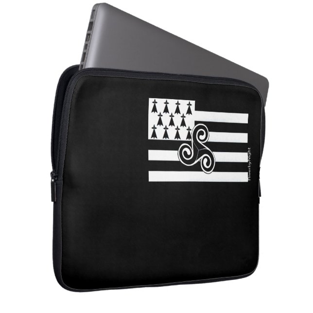 Brittany Flag (Breton) Laptop Sleeve (Front Right)