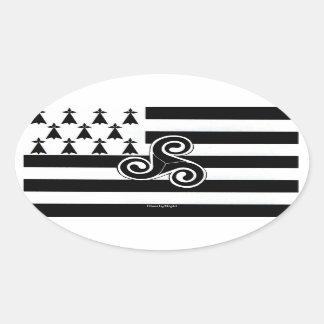Brittany Flag (Breton) Oval Sticker