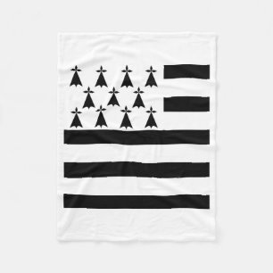 Brittany Flag Emblem Fleece Blanket