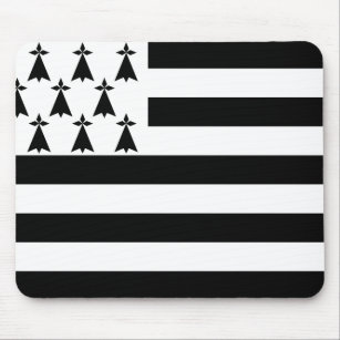 Brittany flag mouse pad