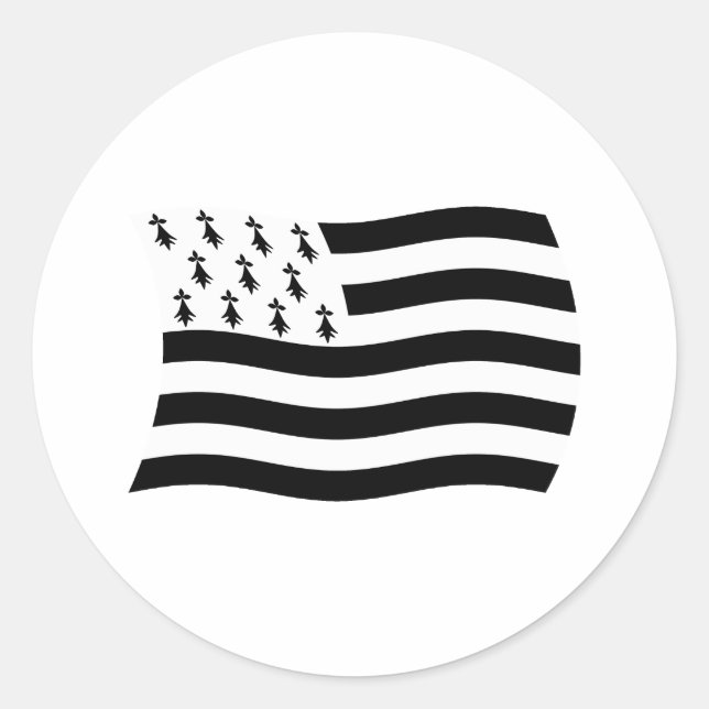 Brittany Flag Sticker (Front)