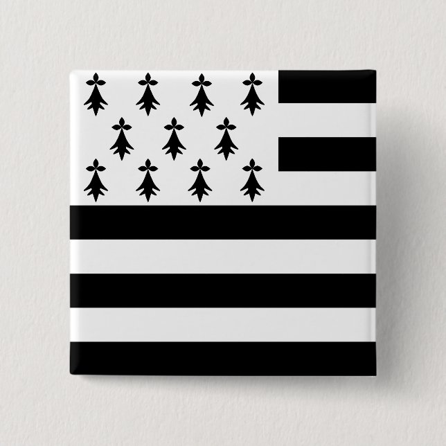 Brittany, France 15 Cm Square Badge (Front)