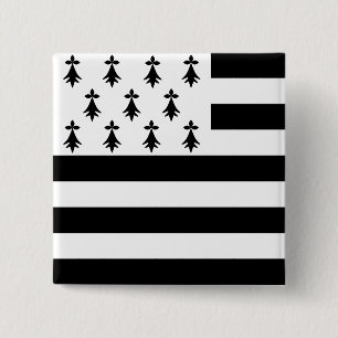 Brittany, France 15 Cm Square Badge