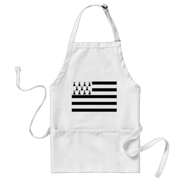 brittany french region flag standard apron (Front)