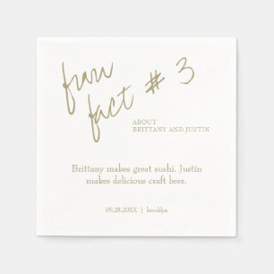 Brittany Gold Fun Fact #3 Wedding Cocktail Napkin