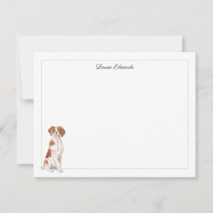 Brittany Grey Border Personalised Card