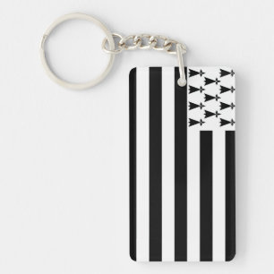 Brittany (Gwenn-ha-du) flag Acrylic Keychain