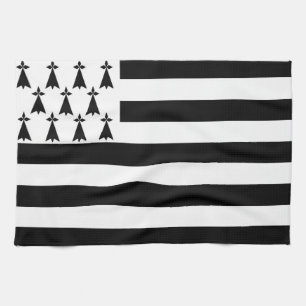 Brittany (Gwenn-ha-du) flag Kitchen Towels