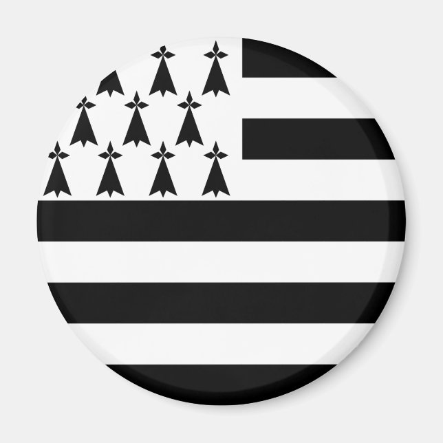 Brittany (Gwenn-ha-du) flag Magnet (Front)