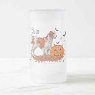 Brittany Halloween Frosted Glass Beer Mug
