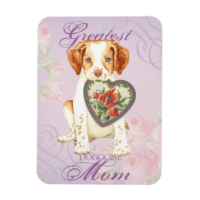 Brittany Heart Mum Magnet (Vertical)