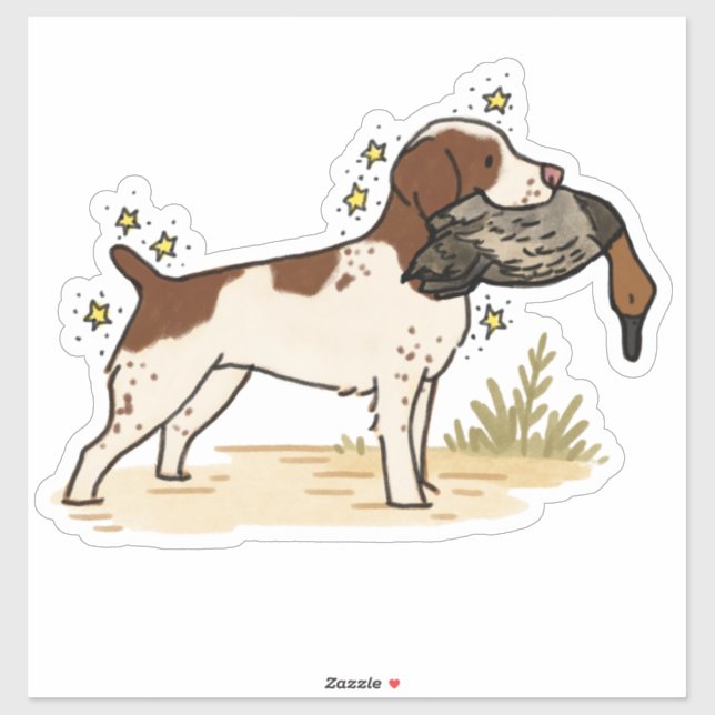 Brittany Hunting Car Decal (Sheet)