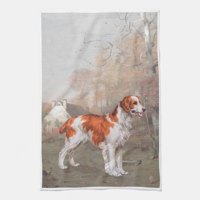 Brittany in the Field Tea Towel (Vertical)
