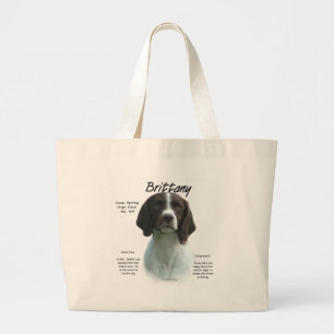 Brittany (liver) History Design Large Tote Bag