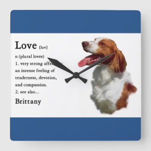 Brittany Love Is Square Wall Clock