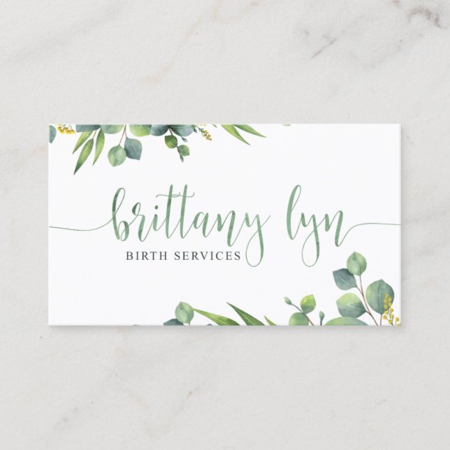 Brittany Lyn Birth Services Business Card (Front)