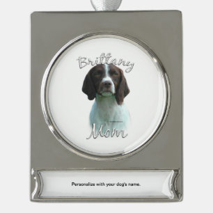 Brittany Mum 2 Silver Plated Banner Ornament
